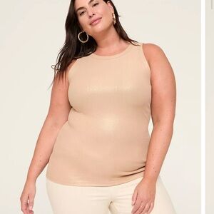 Lurex Shimmer High-Neck Tank NWT Size 26/28